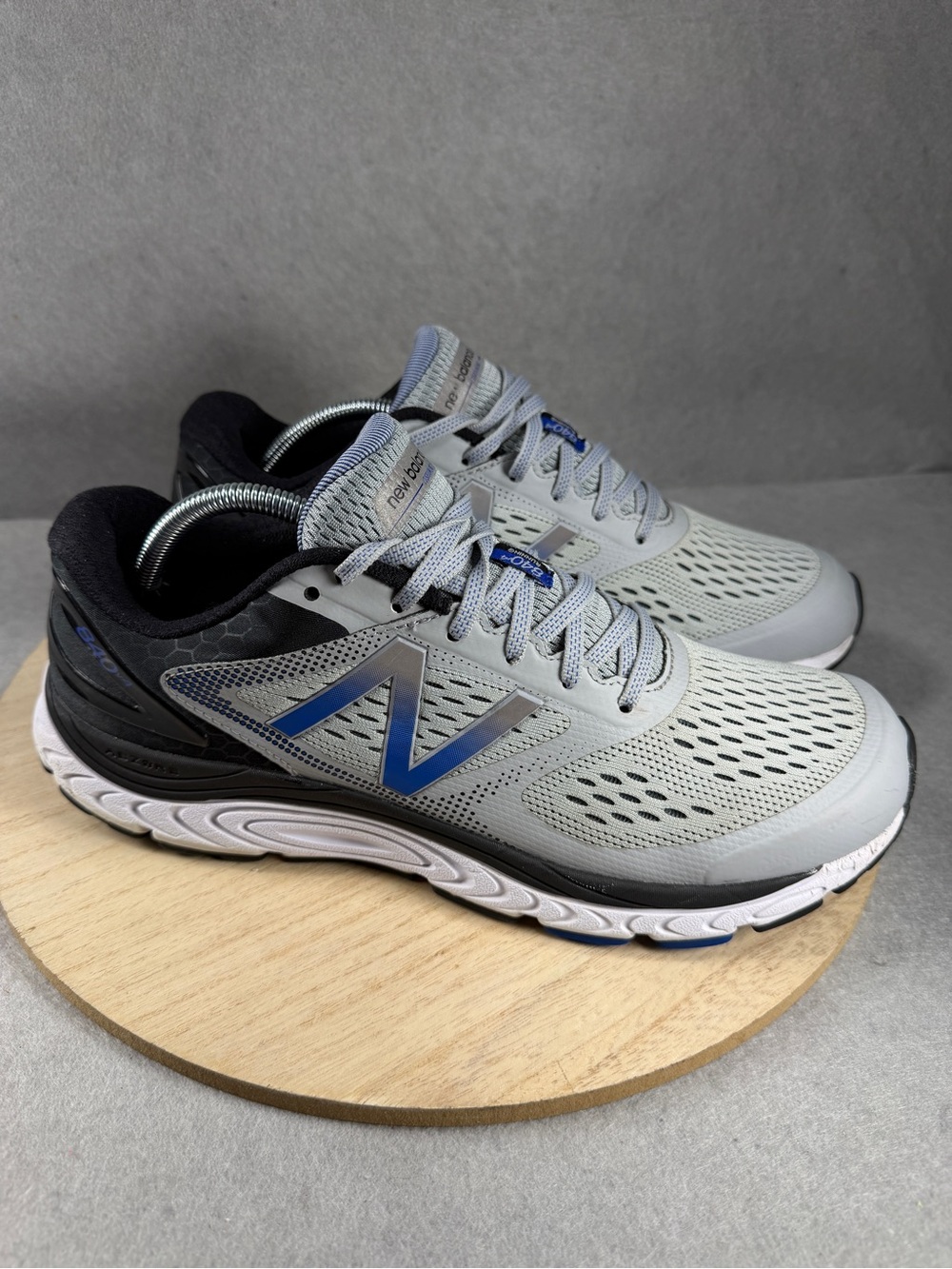 New Balance 840v4 Cushion Running Shoes Silver Mink Team Royal Men Size Us 12 D